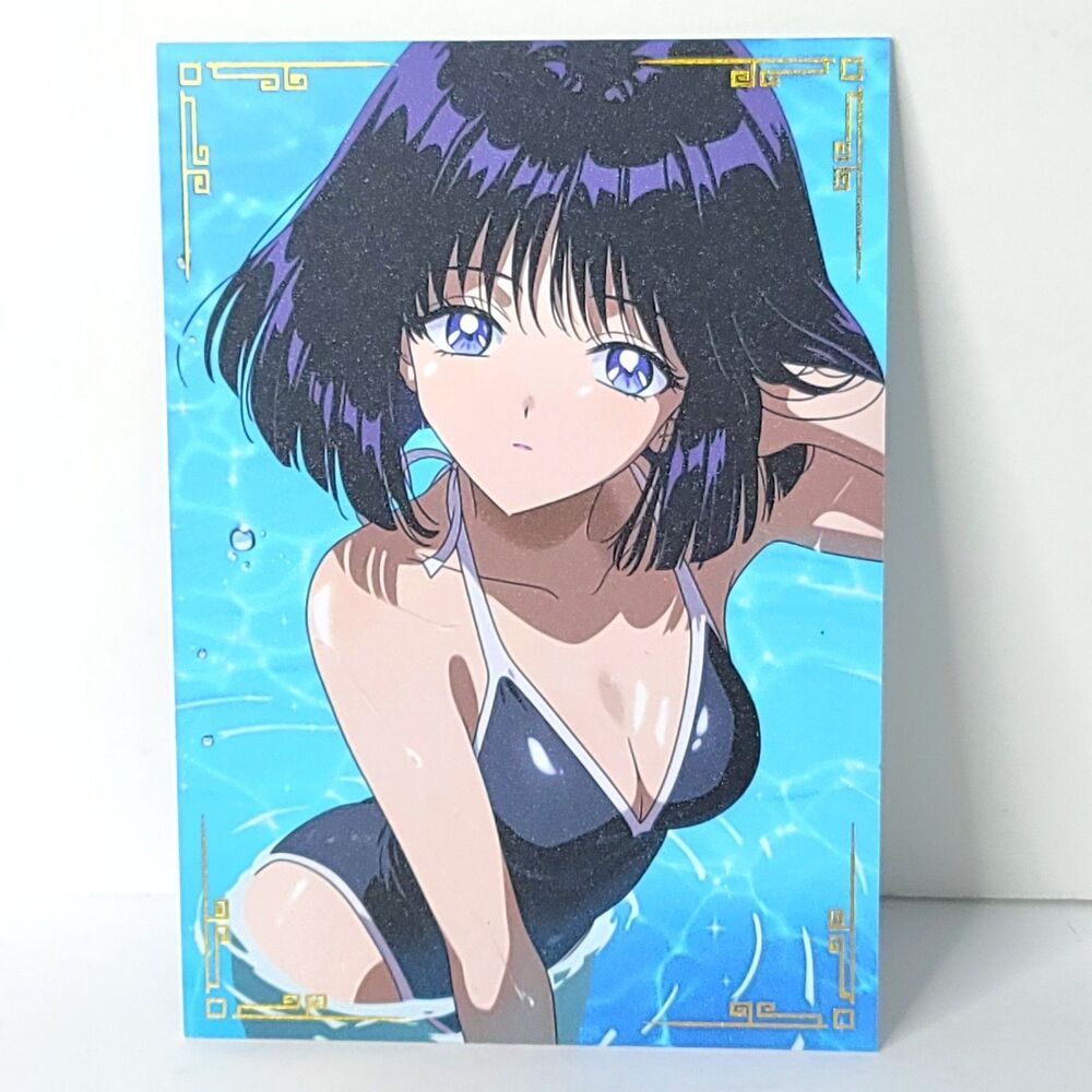 Eternal Sailor Saturn Double Sided Waifu Card Anime Girl Art Oversized Board A5
